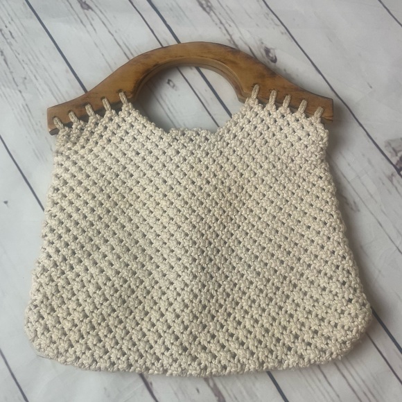 Vintage Macramé Handbag - Picture 2 of 7